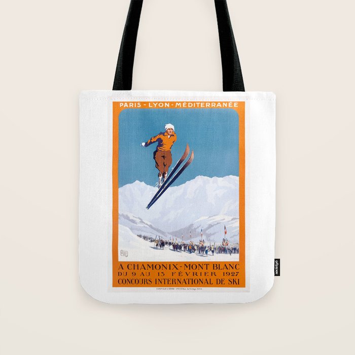 1927 Chamonix - Mont Blanc France Ski Championship Poster Tote Bag