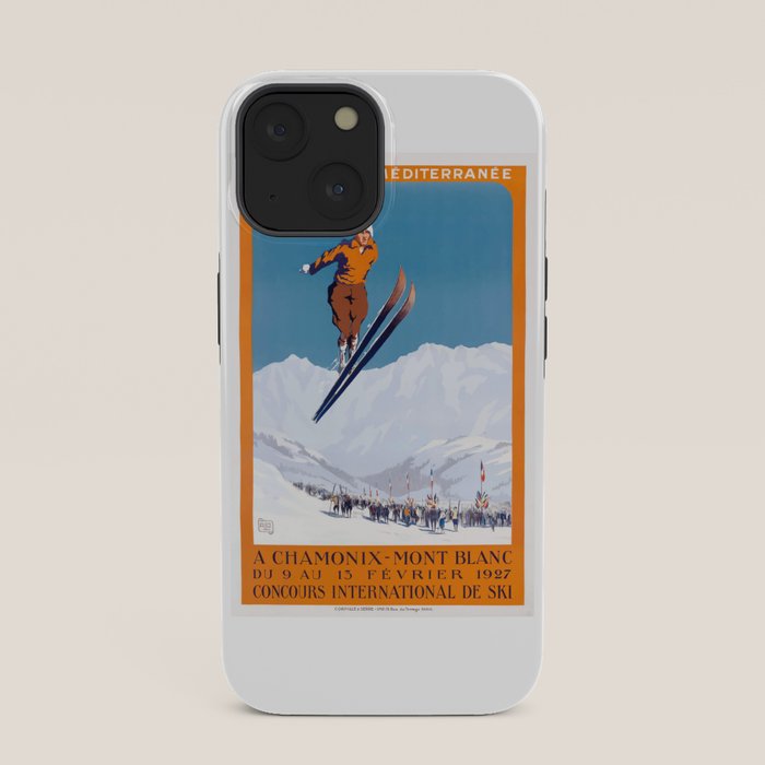 1927 Chamonix - Mont Blanc France Ski Championship Poster iPhone Case