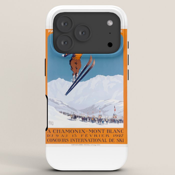 1927 Chamonix - Mont Blanc France Ski Championship Poster iPhone Case