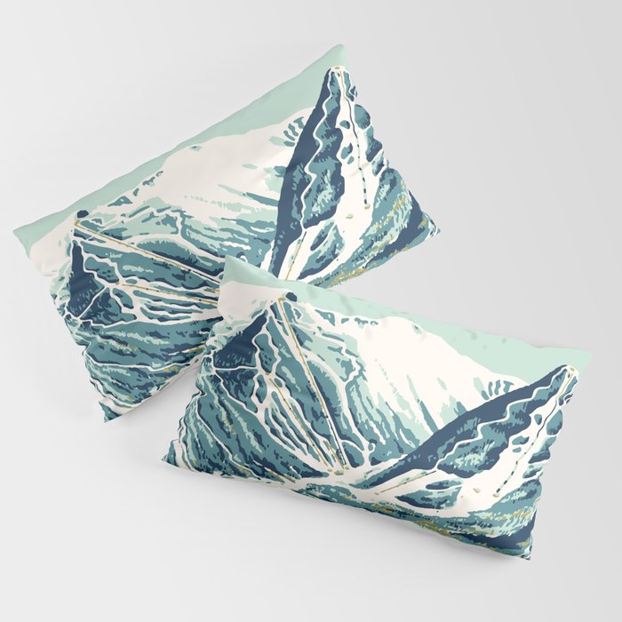 2021 Ski Stowe Vermont Vintage Poster  Pillow Sham
