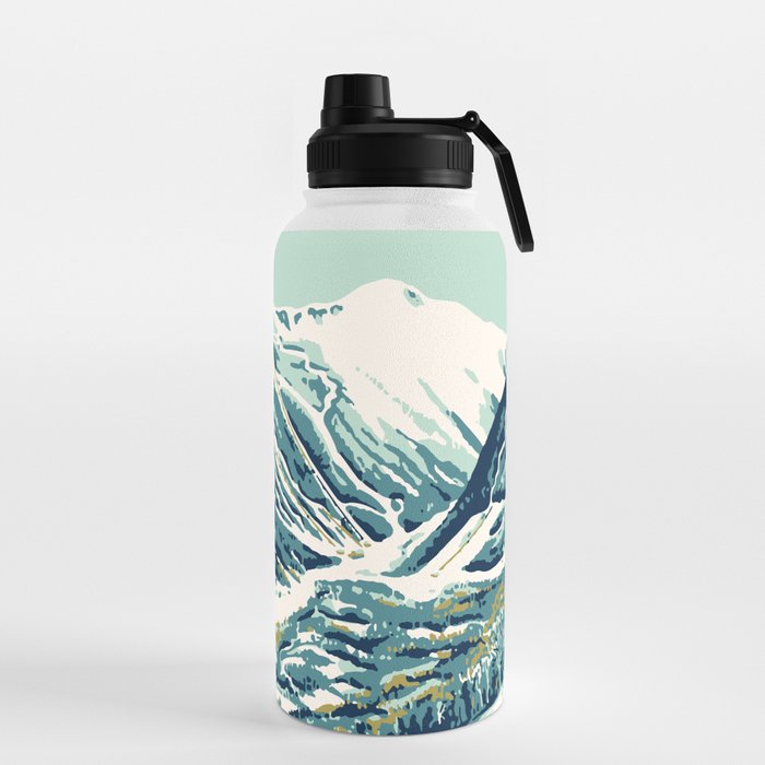 2021 Ski Stowe Vermont Vintage Poster  Water Bottle