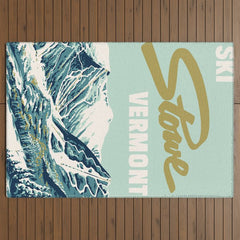 2021 Ski Stowe Vermont Vintage Poster  Outdoor Rug