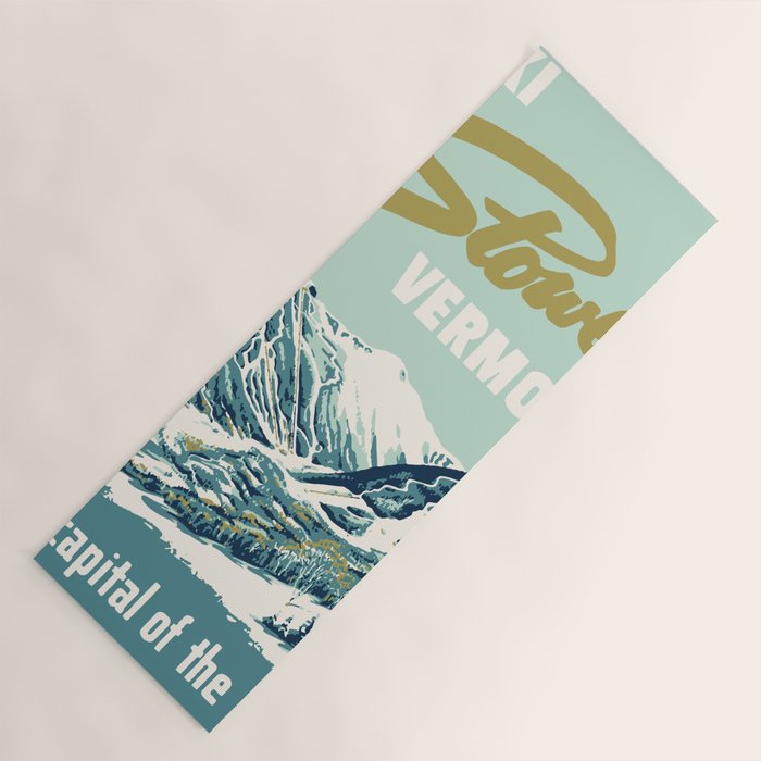2021 Ski Stowe Vermont Vintage Poster  Yoga Mat