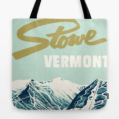 2021 Ski Stowe Vermont Vintage Poster  Tote Bag