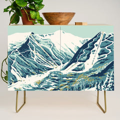 2021 Ski Stowe Vermont Vintage Poster  Credenza
