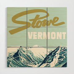 2021 Ski Stowe Vermont Vintage Poster  Wood Wall Art