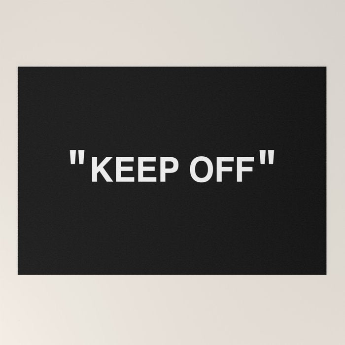 "KEEP OFF" Dark Edition Welcome Mat