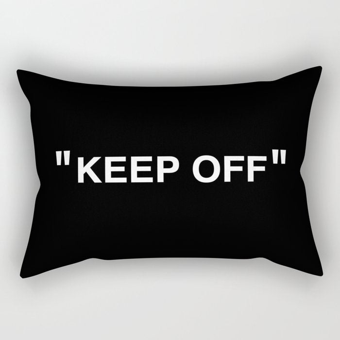 "KEEP OFF" Dark Edition Rectangular Pillow