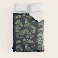 A Forest Awakens Full Moon Comforter