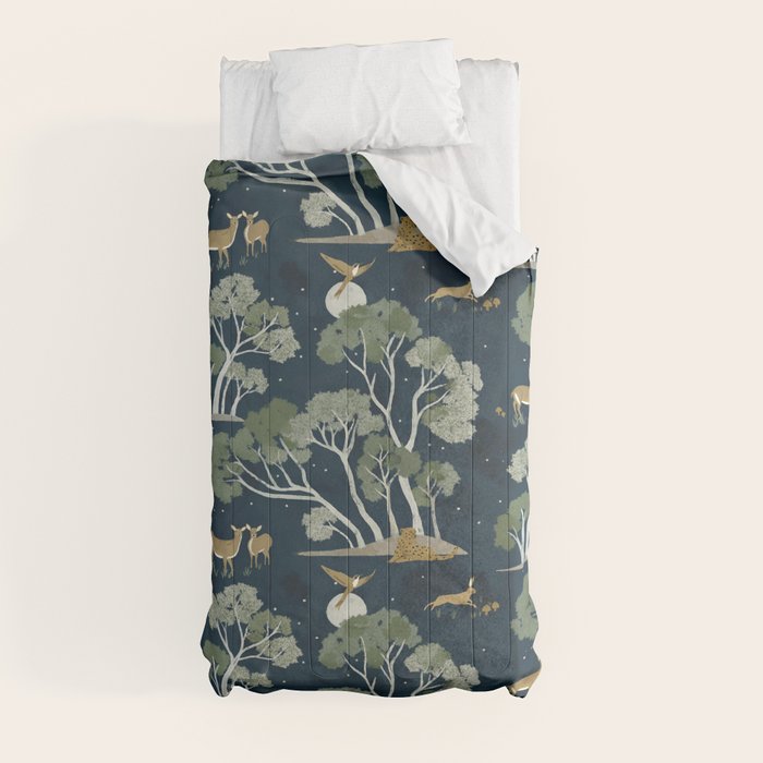 A Forest Awakens Full Moon Comforter