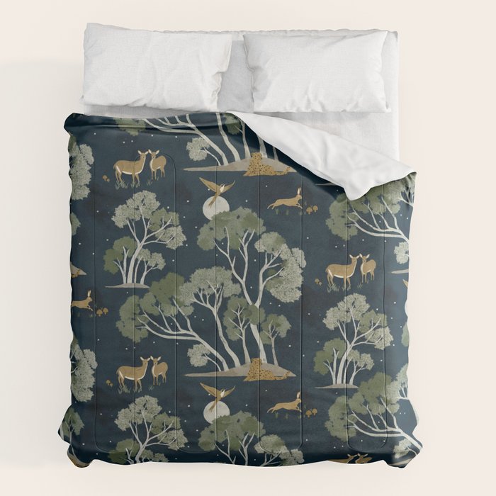 A Forest Awakens Full Moon Comforter