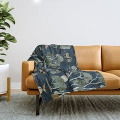 A Forest Awakens Full Moon Throw Blanket