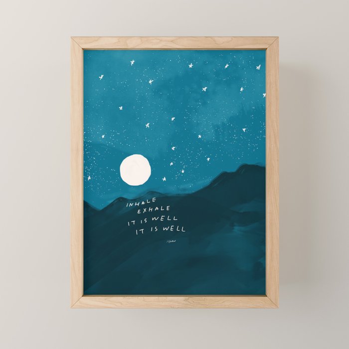 "Inhale Exhale It is Well It Is Well" Mini Art Print