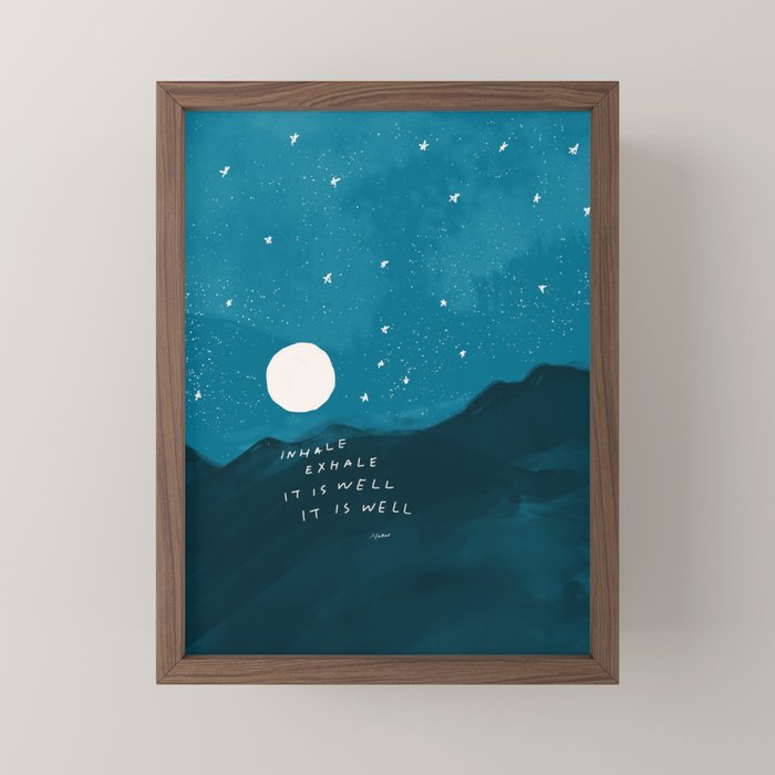 "Inhale Exhale It is Well It Is Well" Mini Art Print