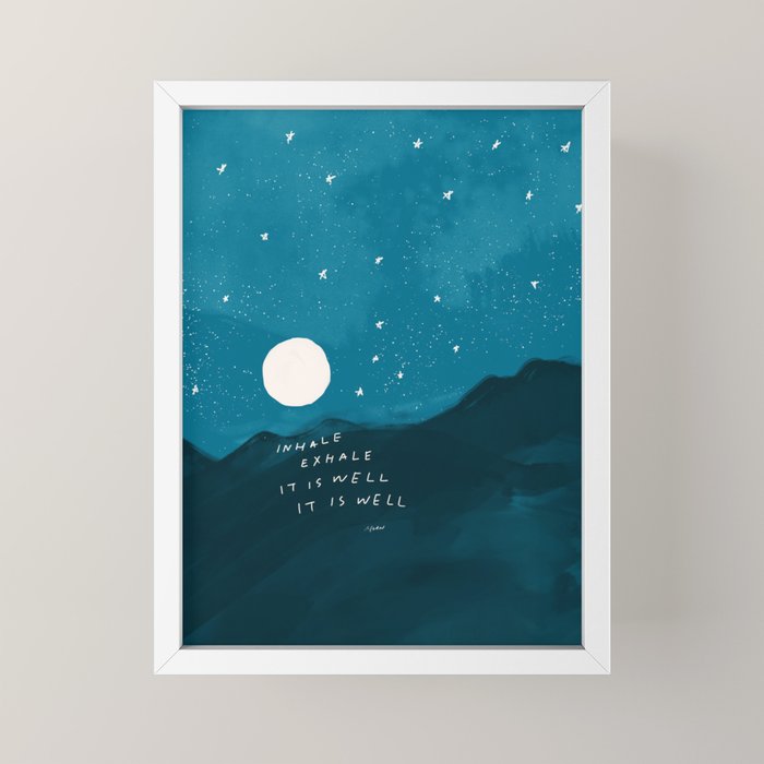 "Inhale Exhale It is Well It Is Well" Mini Art Print