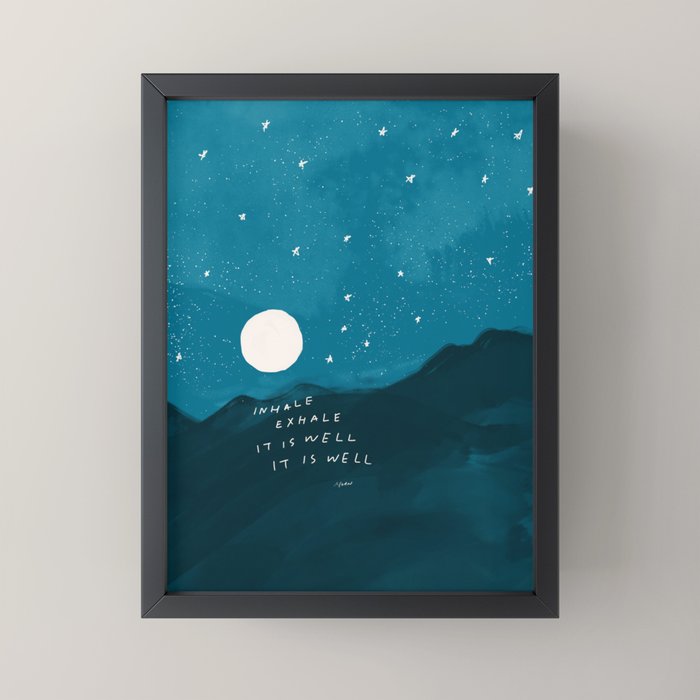 "Inhale Exhale It is Well It Is Well" Mini Art Print