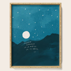 "Inhale Exhale It is Well It Is Well" Serving Tray