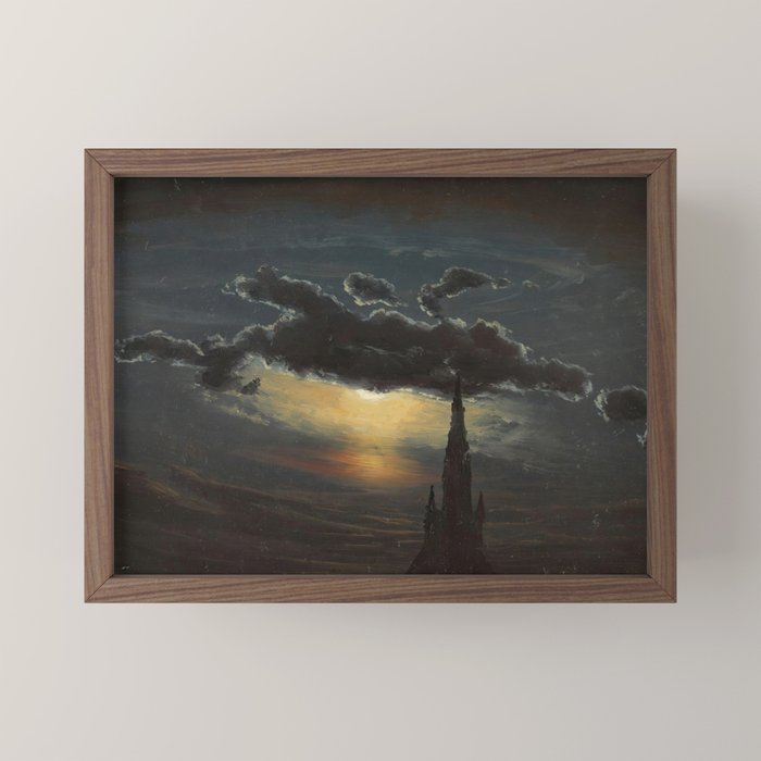 "Study of Clouds in Moonlight" by Knud Baade, 1848 Mini Art Print