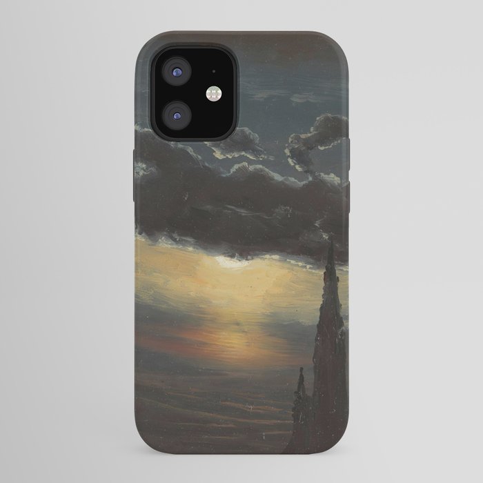 "Study of Clouds in Moonlight" by Knud Baade, 1848 iPhone Case
