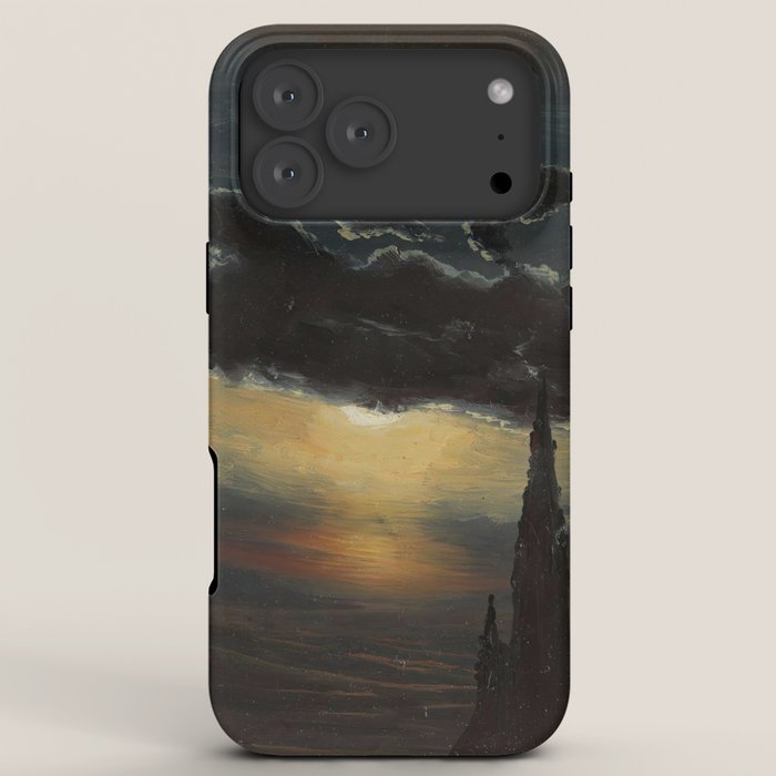 "Study of Clouds in Moonlight" by Knud Baade, 1848 iPhone Case