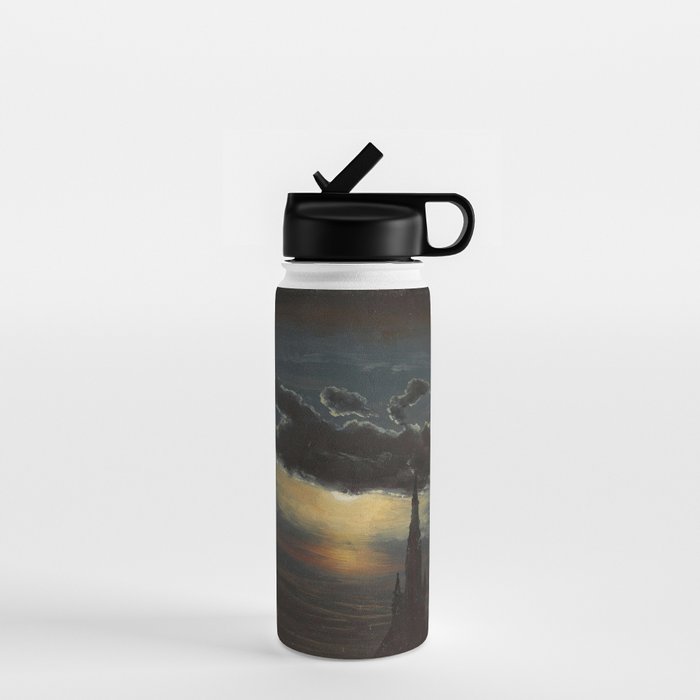 "Study of Clouds in Moonlight" by Knud Baade, 1848 Water Bottle