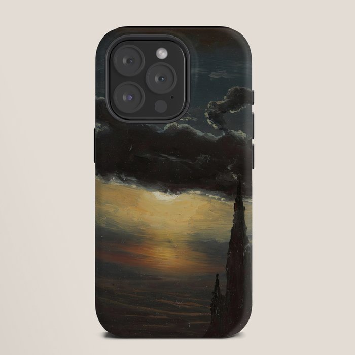 "Study of Clouds in Moonlight" by Knud Baade, 1848 iPhone Case