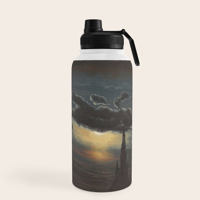 "Study of Clouds in Moonlight" by Knud Baade, 1848 Water Bottle