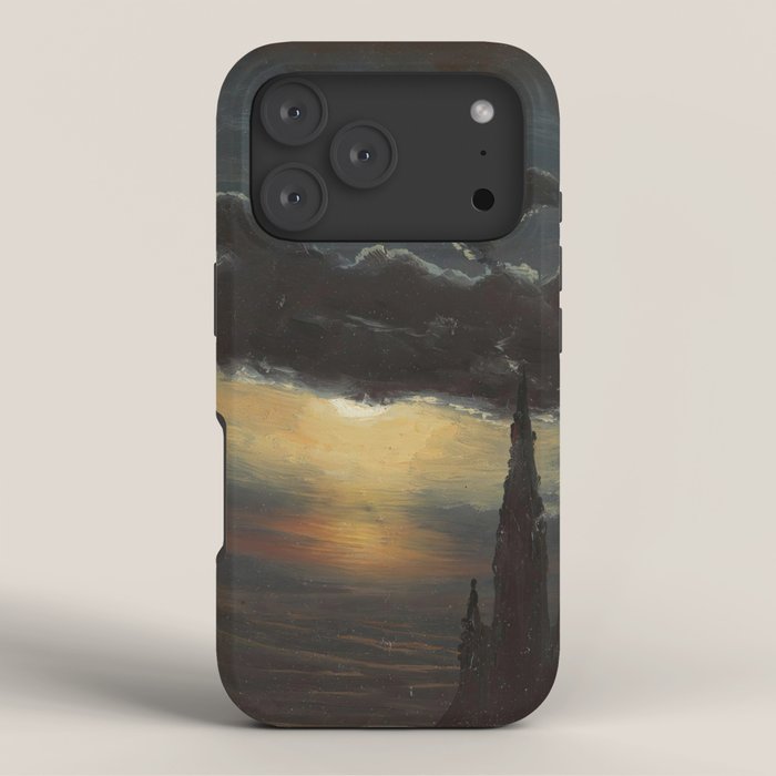 "Study of Clouds in Moonlight" by Knud Baade, 1848 iPhone Case
