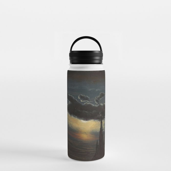 "Study of Clouds in Moonlight" by Knud Baade, 1848 Water Bottle