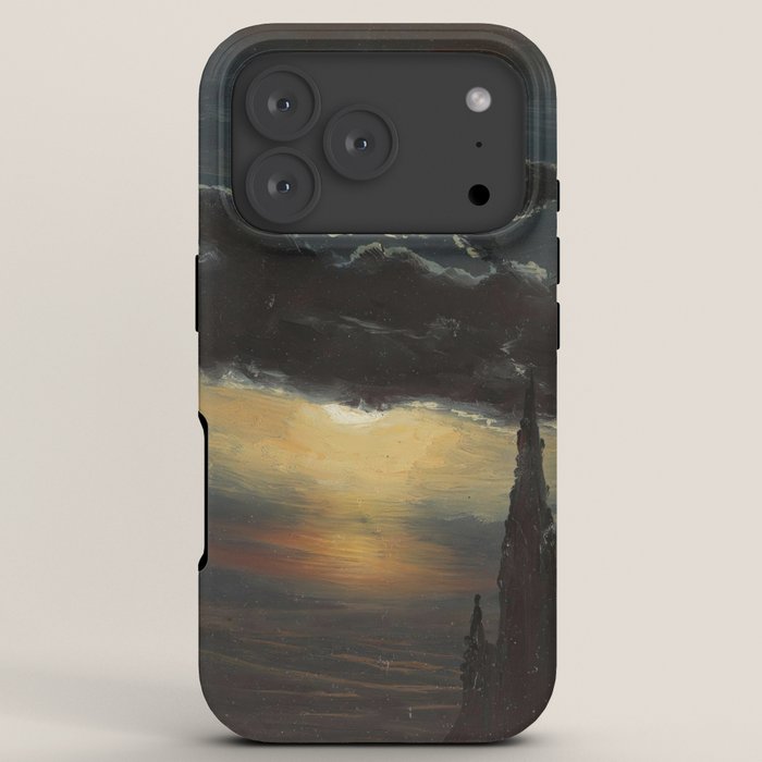 "Study of Clouds in Moonlight" by Knud Baade, 1848 iPhone Case