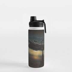 "Study of Clouds in Moonlight" by Knud Baade, 1848 Water Bottle