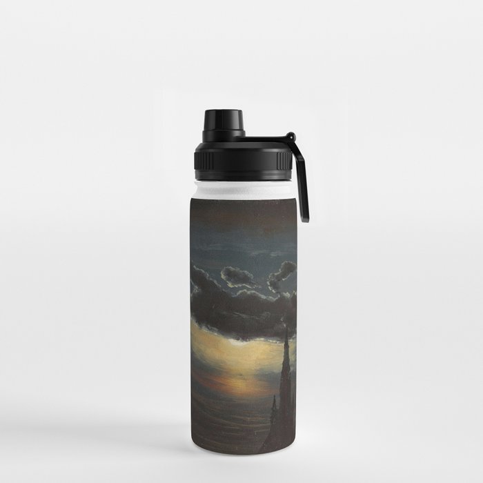 "Study of Clouds in Moonlight" by Knud Baade, 1848 Water Bottle