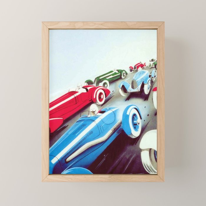 1932 Vintage 24 Hours of Le Mans French Auto Racing Wall Decor Mini Art Print