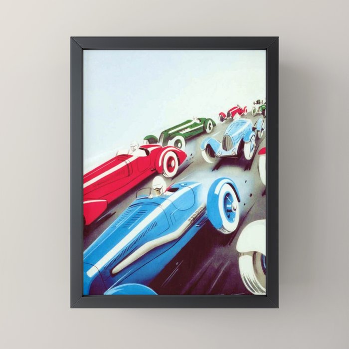 1932 Vintage 24 Hours of Le Mans French Auto Racing Wall Decor Mini Art Print