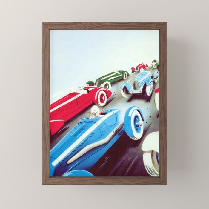 1932 Vintage 24 Hours of Le Mans French Auto Racing Wall Decor Mini Art Print