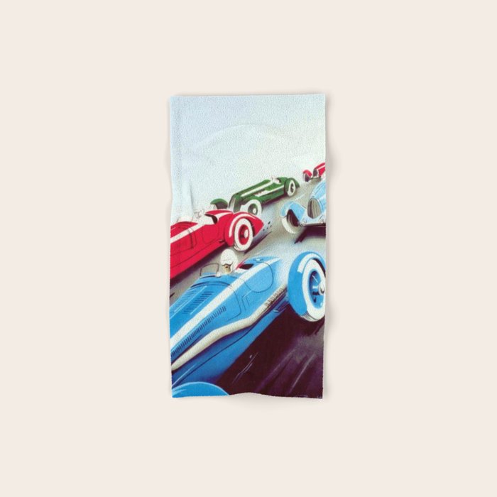 1932 Vintage 24 Hours of Le Mans French Auto Racing Wall Decor Bath Towel