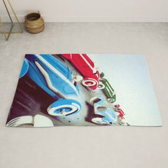 1932 Vintage 24 Hours of Le Mans French Auto Racing Wall Decor Rug