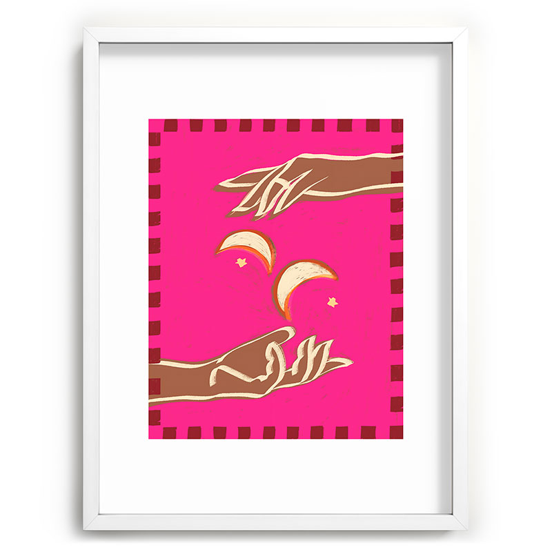 A Couple Of Moons Framed Art Print
