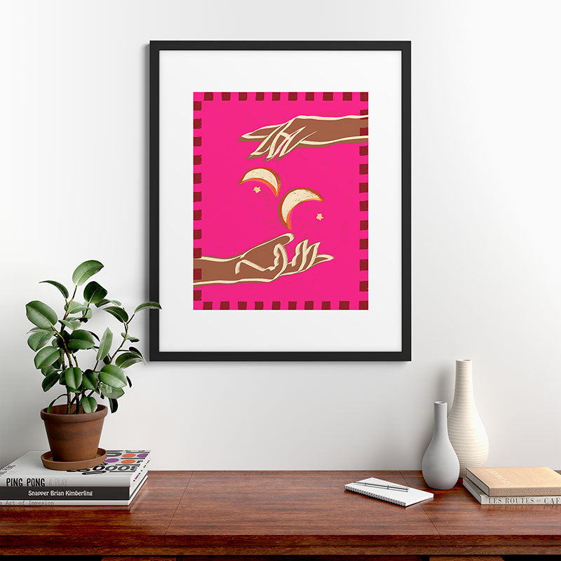 A Couple Of Moons Framed Art Print