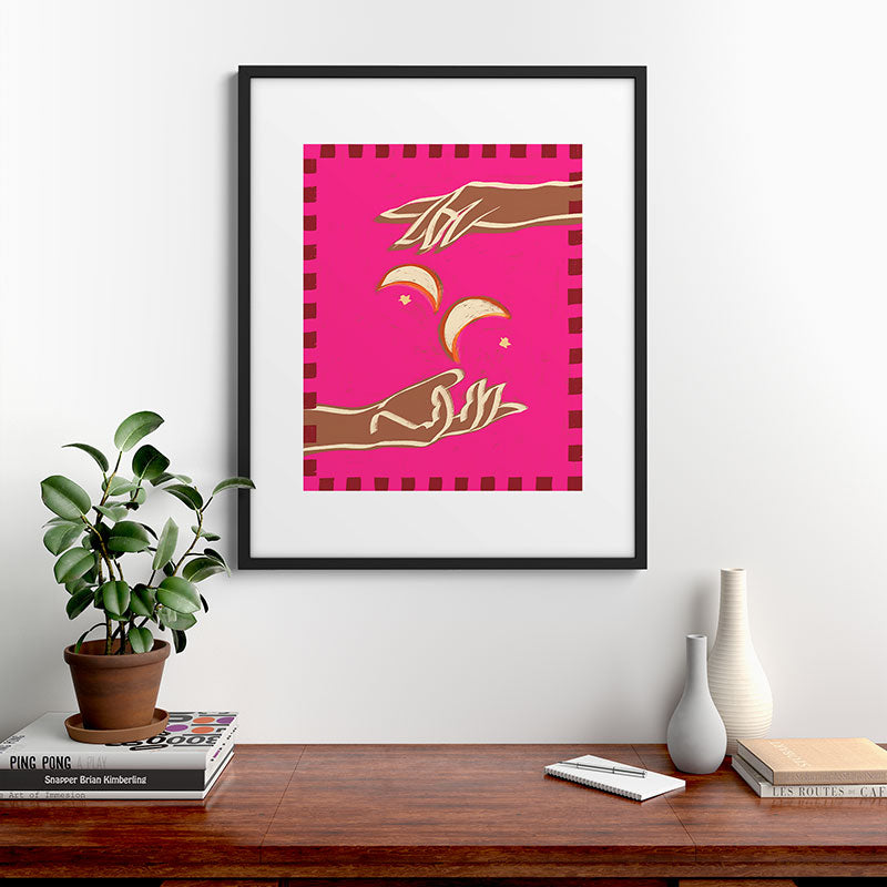 A Couple Of Moons Framed Art Print