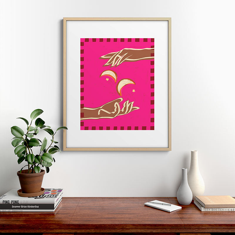 A Couple Of Moons Framed Art Print