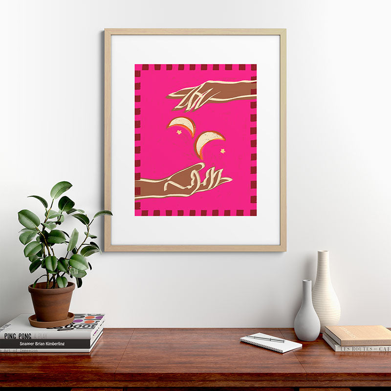 A Couple Of Moons Framed Art Print