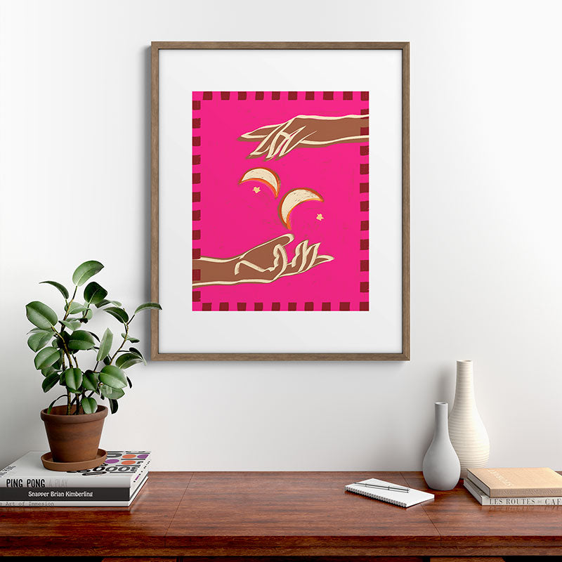 A Couple Of Moons Framed Art Print