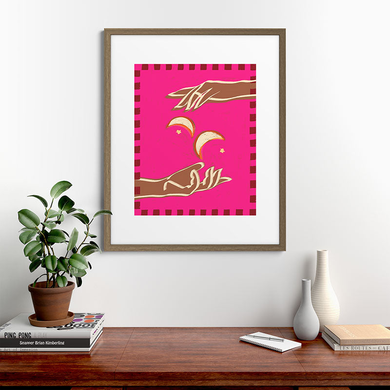 A Couple Of Moons Framed Art Print