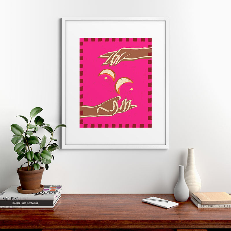 A Couple Of Moons Framed Art Print