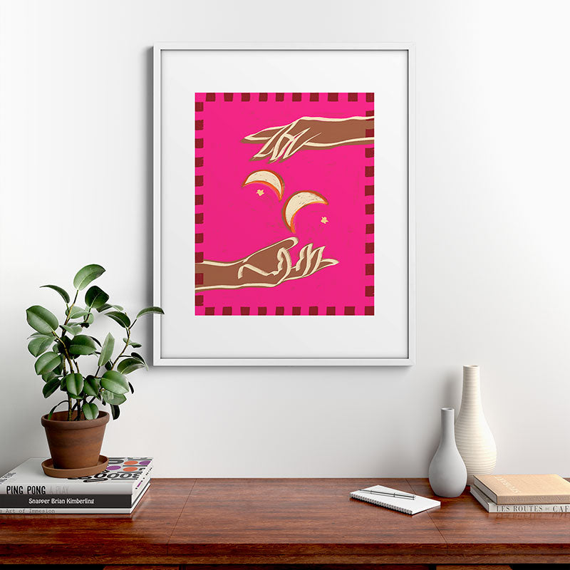 A Couple Of Moons Framed Art Print