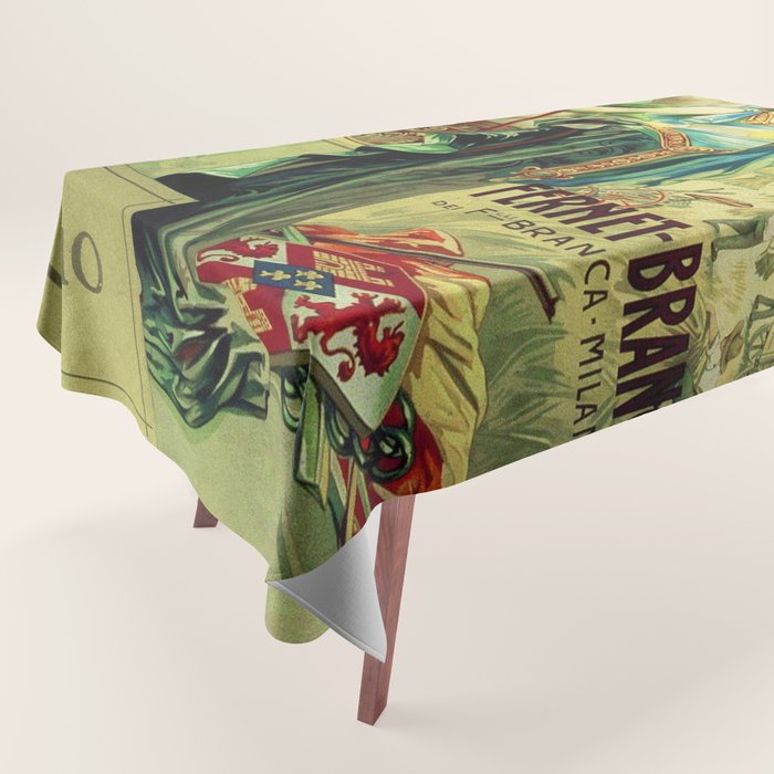 1910 Fernet Branca Liqueur Aperitif Advertisement Poster Print Tablecloth