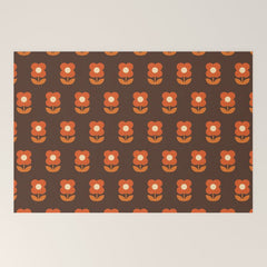 70s Flower Pattern #1 Welcome Mat