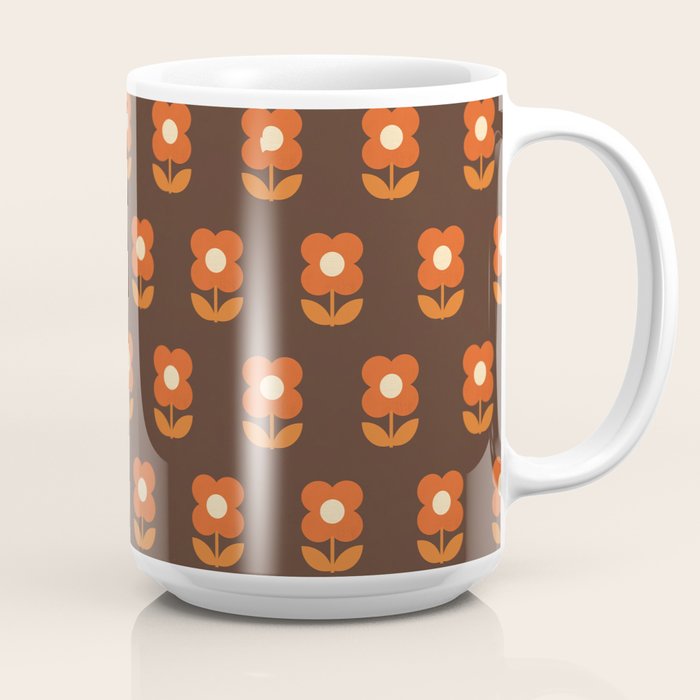 70s Flower Pattern #1 Coffee Mug
