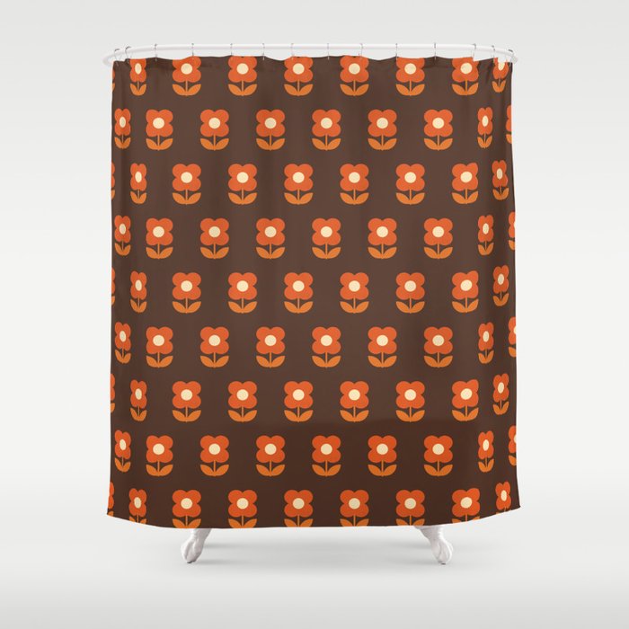 70s Flower Pattern #1 Shower Curtain
